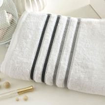 Gant de toilette 15x21 Lot de 2 - blanc gris - Coton - Becquet