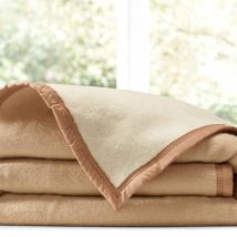 Plaid 150x220 - Beige - Becquet - Fabriqué en France