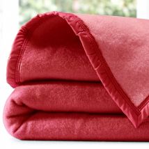 Plaid 150x220 - Rose Framboise - Becquet - Fabriqué en France