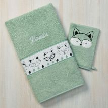 Drap de bain 70x130 - vert amande - Coton - Becquet