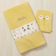 Serviette Personnalisé 50x90 - jaune pale - Becquet