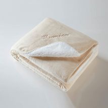 Plaid 130x170 - beige crème - Becquet