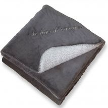 Plaid 130x170 - gris moyen - Becquet