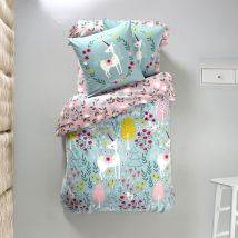 Taie 65x65 - bleu ciel grisé - Coton - Becquet