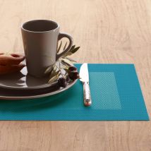 Sets de table 30x45 lot de 2 - bleu paon - Becquet