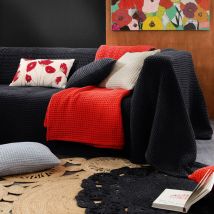 Housse de coussin 40x40 Lot de 2 - gris anthracite - Coton - Becquet