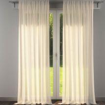 Voilage L.295xH.180 - blanc ivoire - Becquet