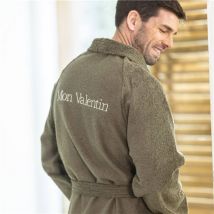 Peignoir de bain personnalisé XS - vert kaki - Becquet