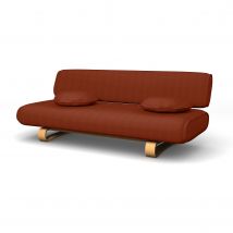 IKEA - Allerum Sofa Bed Cover, Burnt Sienna, Velvet - Bemz