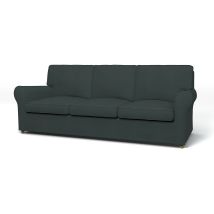 IKEA - Ängby 3 Seater Sofa Cover, Graphite Grey, Cotton - Bemz