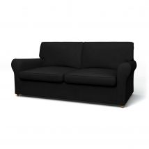 IKEA - Ängby Sofa Bed Cover, Black, Velvet - Bemz