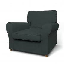 IKEA - Ängby Armchair Cover (Standard model), Graphite Grey, Cotton - Bemz