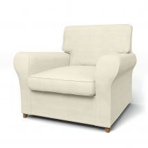 IKEA - Ängby Armchair Cover (Standard model), Sand Beige, Cotton - Bemz