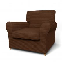 IKEA - Ängby Armchair Cover (Small model), Chocolate Brown, Corduroy - Bemz