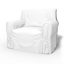 IKEA - Multi Fit Armchair Cover Small , Absolute White, Linen - Bemz