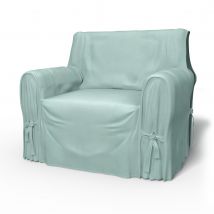 IKEA - Multi Fit Armchair Cover Small , Mineral Blue, Linen - Bemz