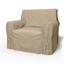 IKEA - Multi Fit Armchair Cover Small , Tan, Linen - Bemz