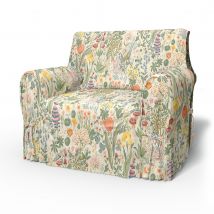 IKEA - Multi Fit Armchair Cover Small , Blomsterhav Light, BEMZ x BORÅSTAPETER COLLECTION - Bemz