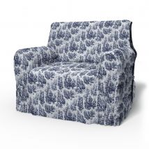IKEA - Multi Fit Armchair Cover Small , Dark Blue, Bouclé & Texture - Bemz