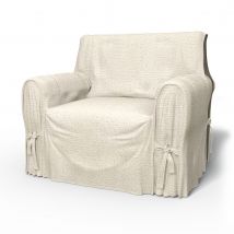 IKEA - Multi Fit Armchair Cover Small , Ecru, Bouclé & Texture - Bemz