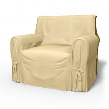 IKEA - Multi Fit Armchair Cover Large, Soft Yellow, Linen - Bemz