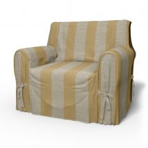 IKEA - Multi Fit Armchair Cover Large, Sun Yellow, Linen - Bemz