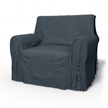 IKEA - Multi Fit Armchair Cover Large, Denim, Bouclé & Texture - Bemz