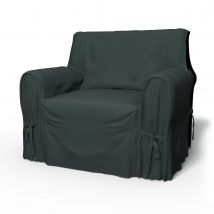 IKEA - Multi Fit Armchair Cover Large, Graphite Grey, Cotton - Bemz