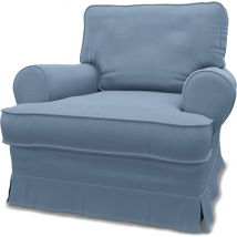 IKEA - Barkaby Armchair Cover (Small model), Dusty Blue, Cotton - Bemz
