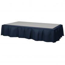 Bed Skirt, Navy Blue, Linen - Bemz