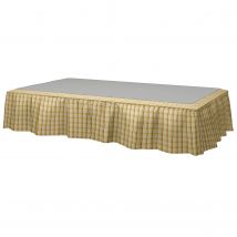 Bed Skirt, Picnic Check Sun Yellow, Linen - Bemz