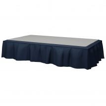 Bed Skirt, Navy Blue, Linen - Bemz