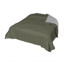 Bedspread, Green Grey, Velvet - Bemz