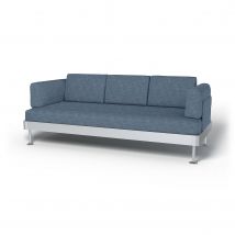 IKEA - Delaktig 3 Seater Sofa Cover, Mineral Blue, Velvet - Bemz