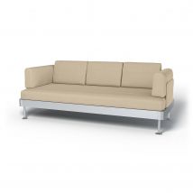 IKEA - Delaktig 3 Seater Sofa Cover, Unbleached, Linen - Bemz