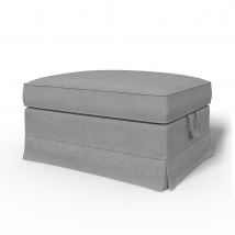 IKEA - Ektorp Footstool Cover, Graphite, Linen - Bemz