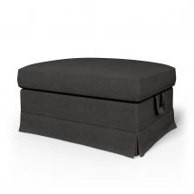 IKEA - Ektorp Footstool Cover, Espresso, Linen - Bemz