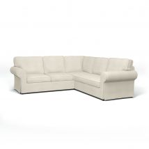 IKEA - Ektorp 4 Seater Corner Sofa Cover, Unbleached, Linen - Bemz