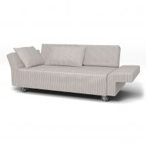 IKEA - Falsterbo 2 Seater Sofa Cover, Silver Grey, Cotton - Bemz