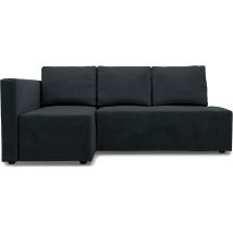 IKEA - Friheten Sofa Bed with Left Chaise Cover, Graphite Grey, Linen - Bemz