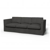 IKEA - Karlanda 3 Seater Sofa Cover, Espresso, Linen - Bemz
