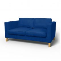 IKEA - Karlanda 2 Seater Sofa Cover, Lapis Blue, Velvet - Bemz