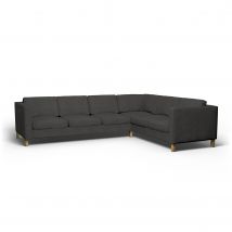 IKEA - Karlanda Corner Sofa Cover (3+2), Espresso, Linen - Bemz