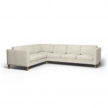 IKEA - Karlanda Corner Sofa Cover (2+3), Unbleached, Linen - Bemz