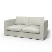 IKEA - Karlstad 2 Seater Sofa Cover, Silver Grey, Cotton - Bemz