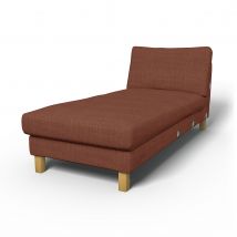 IKEA - Karlstad Chaise Longue Add-on Unit Cover, Rust, Bouclé & Texture - Bemz