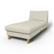 IKEA - Karlstad Chaise Longue Add-on Unit Cover, Natural, Linen - Bemz