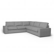 IKEA - Kivik Corner Sofa Cover (2+2), Graphite, Linen - Bemz