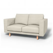 IKEA - Norsborg 2 Seater Sofa Cover, Unbleached, Linen - Bemz