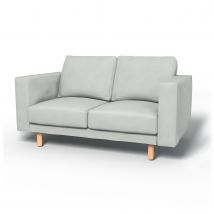 IKEA - Norsborg 2 Seater Sofa Cover, Silver Grey, Linen - Bemz